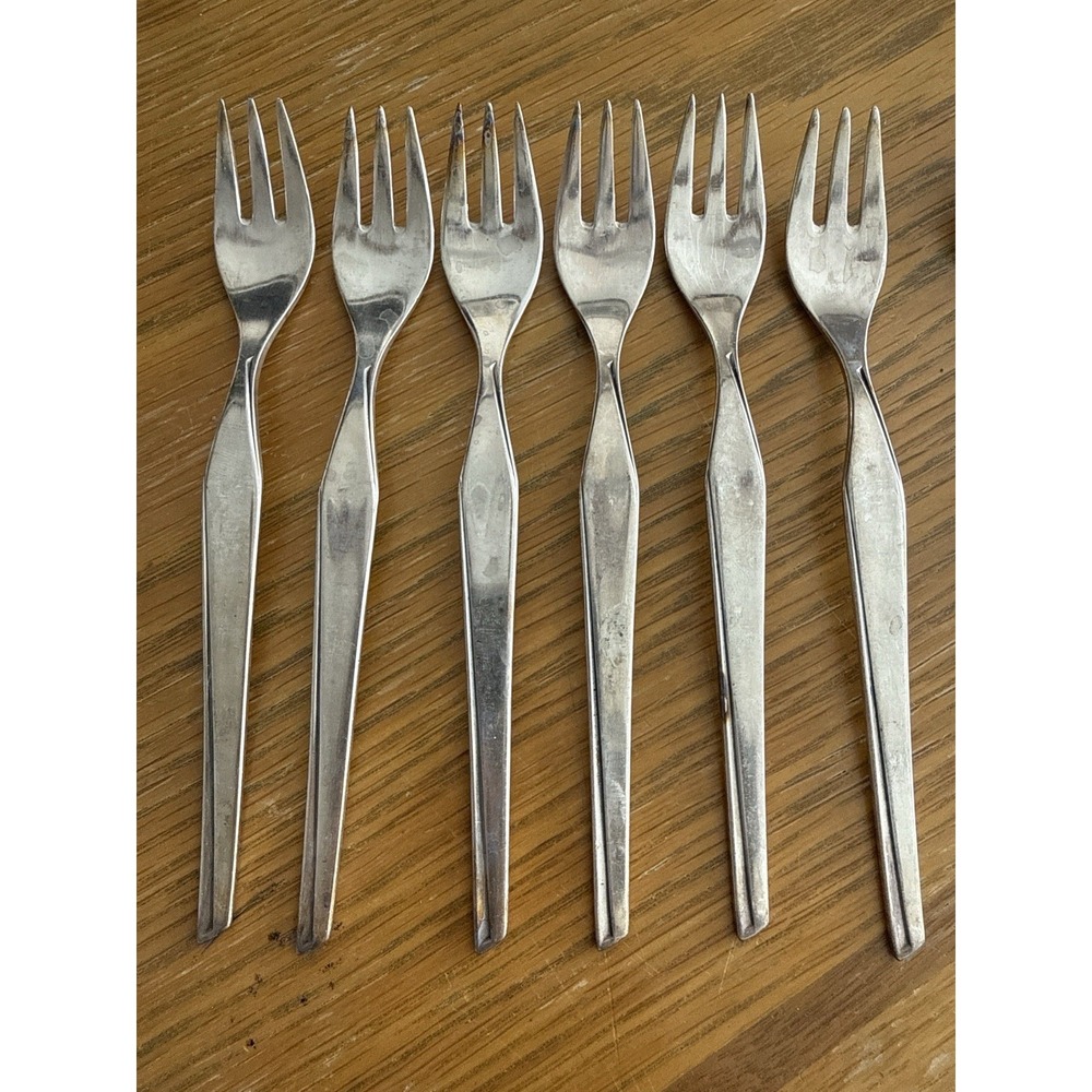 Auerhahn 90 German Silverplate Cake Forks Mid Century Set Of 6
